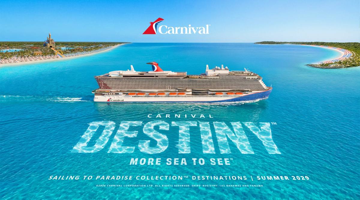 Promotional image of Carnival Destiny, Carnival Cruise Line's first ACE Class ship.